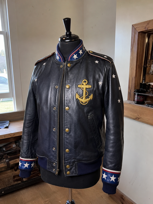 Victor Handmade Military Leather Jacket