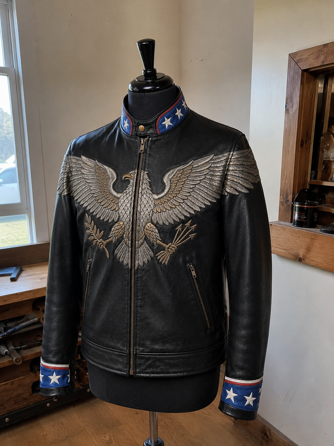 Victor Handmade Military Leather Jacket