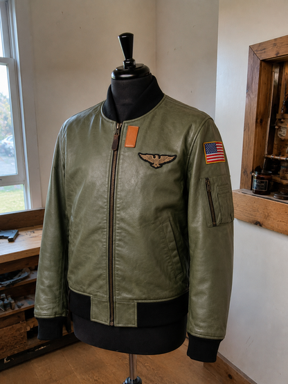 Victor Handmade Military Leather Jacket